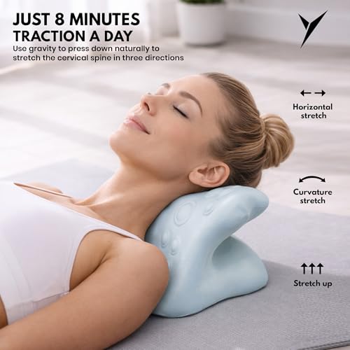 Image of jaspo Cervical Pillow for Cervical Traction Device Neck & Shoulder Relaxer for Cervical Pain Relief | Spine Alignment Chiropractic Pillow | Neck Stretcher for Posture Correction & Stress Relief