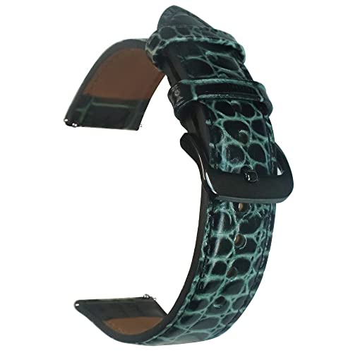 Bracelet Garmin Venu 2 cuir véritable GUMMMY anti irritation style crocodile 22mm