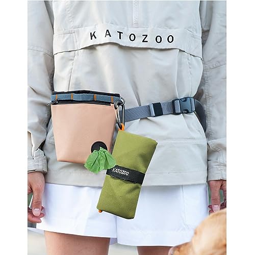 KATOZOO Tigelas para cães de viagem, pacote com 2 tigelas dobráveis de 1,701 g para comida e água