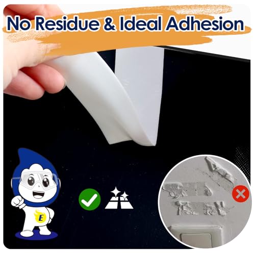 10 Pack Double Sided Tape Heavy Duty White PE Foam Tape, 1 in X 16.5 Ft Mounting Tape Removable Strips Strong Weatherproof Adhesive Tape for Hanging Picture Poster, Carpets, Paint Wall No - Image 5