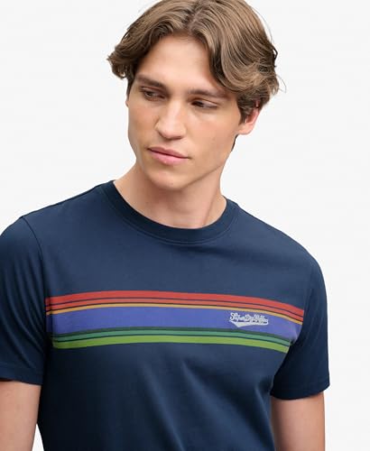 T shirt Superdry Outdoor Stripe Logo Relaxed - vue 4