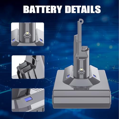 Image of Bonacell 21.6V Replacement for Dyson V8 Battery Compatible with Dyson V8 21.6 Volt 967834-05 215681 SV10 Animal /Absolute /Motorhead /Fluffy Handheld Cordless Vacuum Cleaner