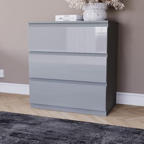 Vida Designs Commode à 3 tiroirs pour vêtements – Organisateurs de placard et armoire de rangement pour couloir, entrée, chambre à coucher et salon...