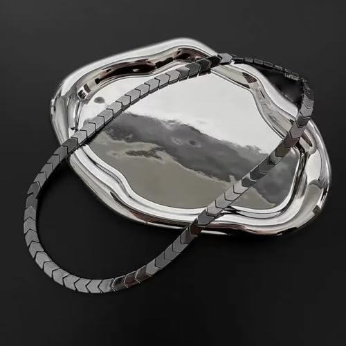Image of Fashion Frill Exclusive Grey Alpha Chevron Neck Chain for Men Stainless Steel Chain for Men Made for him gIft for him