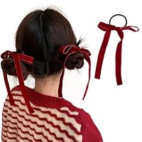 Amazon | Sheepyo ベロア リボン ヘアゴム 黒 ヘアアクセ ベルベット