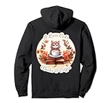 i love cats libri e caffè felpa con cappuccio