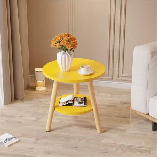 Table d'appoint ronde jaune pour sécuriser les angles du salon - 3