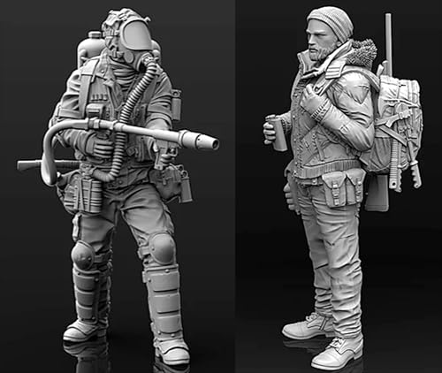 Modelos de Soldado de Resina 1/35 sin pintar y sin armar miniatura 1