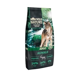 Dehner Wild Nature Hundefutter Auwald, Trockenfutter getreidefrei / zuckerfrei, für ausgewachsene Hunde, Geflügel / Wild, 12 kg