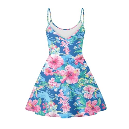 Image of Biyejit Women Casual Loose Dress Strap Long Summer Beach Swing Dress