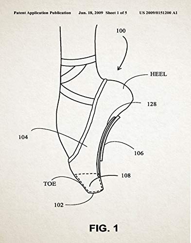 Ballettschuhe Tanzposter Druck Ballerina Schuh Ballettschuh Lack Druck Ballett Geschenk Deko für Ballerina Ballett Schule WB054, elfenbeinfarben, 8 x 10 Cover