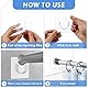 Molain Gardinenstangenhalter, 4 Stück Selbstklebend Duschvorhangstangen Halter, Wand Montiert Duschstangen Halter Bohrerfreie Installation Transparent Stange Halter