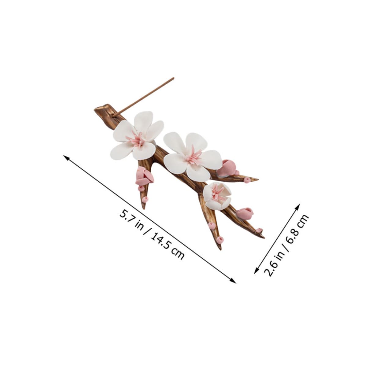Alipis 3stücke Kreativer Räuchergefäß Aus Keramik Pflaumenblütenform Handgefertigter Räucherstäbchenhalter Für Zuhause Für Meditation Und Aromatherapie
