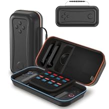 SIHUADON Carrying Case Compatible with Nintendo Switch 2, Large Capacity Portable Hard Protective Case Water-Resistant Travel Bag with 8 Game Card Slots for Switch 2 Accessories Ideal Gift, Black