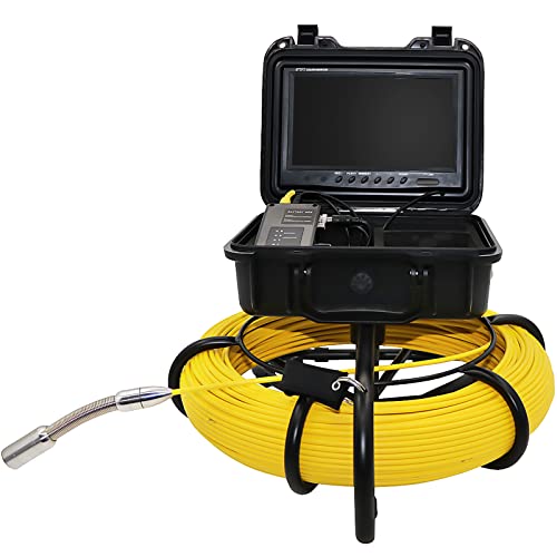 Vevor Sewer Camera, 328Ft/100M Cable, Waterproof Ip68 Sewer Video Inspection Equipment, Drain Camera With 16 Gb Sd Card, Dvr Function, 720P 9" Lcd Monitor, Led Lights #TOP7