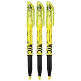 Pilot FriXion Light Erasable Highlighters, Chisel Tip, Yellow Ink, 3 Count