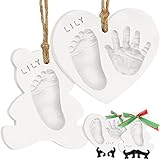 Baby Hand and Footprint Kit - Personalized Baby First Christmas Ornament, Newborn Footprint Ornament...