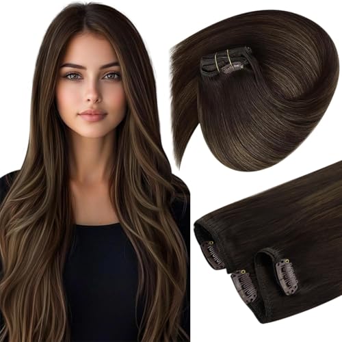 Sunny Hair Clip in Hair Extensions Real Human Hair Double