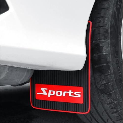 Image of JSCARLIFE 2Pcs Car Mud Flaps Fender Splash Guards, PVC Mudguard Fender Flares with Hardware Front and Rear, Universal Sports Mud Flaps Guards Splash, Exterior Accessories for Car Sedan SUV Trucks