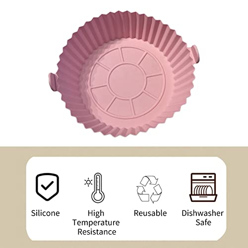 Homesen Assadeira Cesta Reutilizável Para Air Fryer Pan Fácil Limpeza Substituição Redondo Silicone