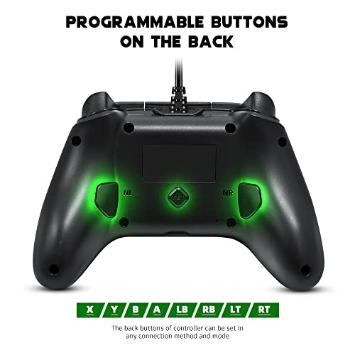 Acegamer Wired Controller For Xbox One With Two Remappable Buttons, 3.5Mm Audio Jack, Turbo Key And Dual Vibration, Compatible With Xbox One/S/X/Series S/Series X/Pc Windows 10/11 (Black) #TOP2