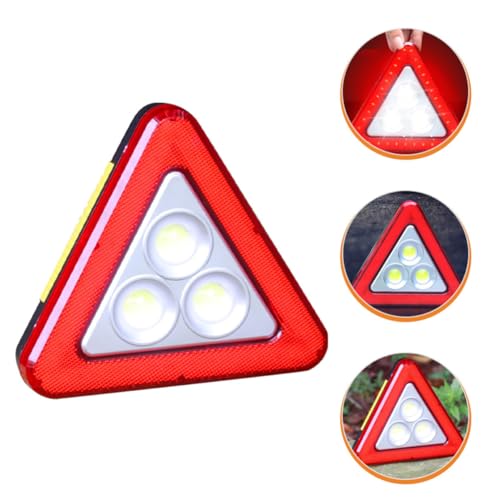 Triángulo de emergencia coche luces LED plástico resistente reflectante Operitacx 7