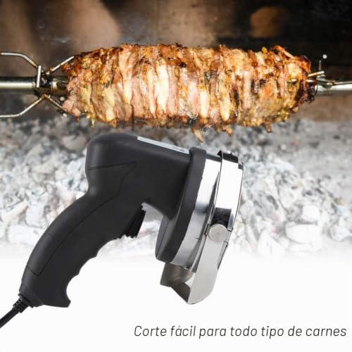Miniatura 4 de Gototop 220 V Cuchillo De Kebab Eléctrico Para Máquina Kebab, Rebanadora Kebab Profesional, Cortadora De Cuchillo De Cocina Eléctrica Máquina De Kebab Redonda Para El Hogar