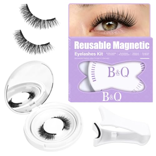 B&Q Magnetic Eyelashes Natural Look，No Glue Magnetic Lash with Applicator
