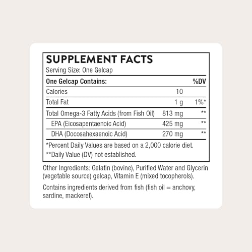 Image of THORNE - Super EPA - Omega-3 Fish Oil Supplement with EPA & DHA from Sustainably Sourced Fish - Supports Brain, Skin, Joint & Heart Health* - Third-Party Certified - Gluten & Dairy-Free - 180 Softgels