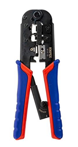 Knipex Hand Crimpzange für Western-Stecker, 190 mm