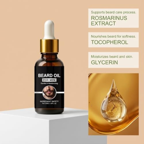 Aceite de barba para hombres hidratante sin efecto graso 5