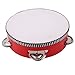 Produktbild Faliya 6 Zoll Holz Hand Tamburin Drum Percussion Musical Trommel Spielzeug für Kinder,Red