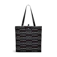 Radley London Womens Radley on Repeat Responsible Foldaway Reusable Shopping Tote Shoulder Bag in Black Has Popper Closure. Folds away Like an Envelope. When Folded Measures 14cm Width X 10cm Height X 1cm Depth Open Measures 36cm Width X 40xm in Heig...