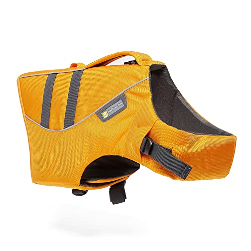 Ruffwear, Float Coat Dog Life Jacket for Swimming, Adjustable and Reflective, Wave Orange, Small