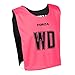 FORZA Pro Reversible Netball Bibs [Pack of 7] | 2-in-1 Design with 5 Color Combinations - Ideal for Schools & Sports Clubs (Pink & Black, Large)