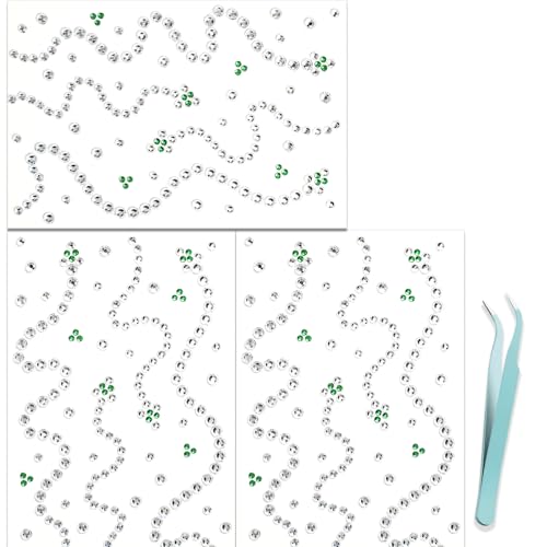 Image of NOOEPC Snake Shape Self Adhesive Face Gems Stickers, Hair Gems Face Jewels Eye Jewels Rhinestones Festival Essentials Rave Accessories Rhinestone Stickers