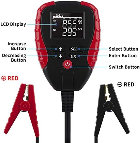 ULTRATOOL 12V Car Battery Tester Digital Analyzer with CCA Mode Automotive/Car/Boat/Motorcycle Battery Load Tester and Analyzer of Battery Life