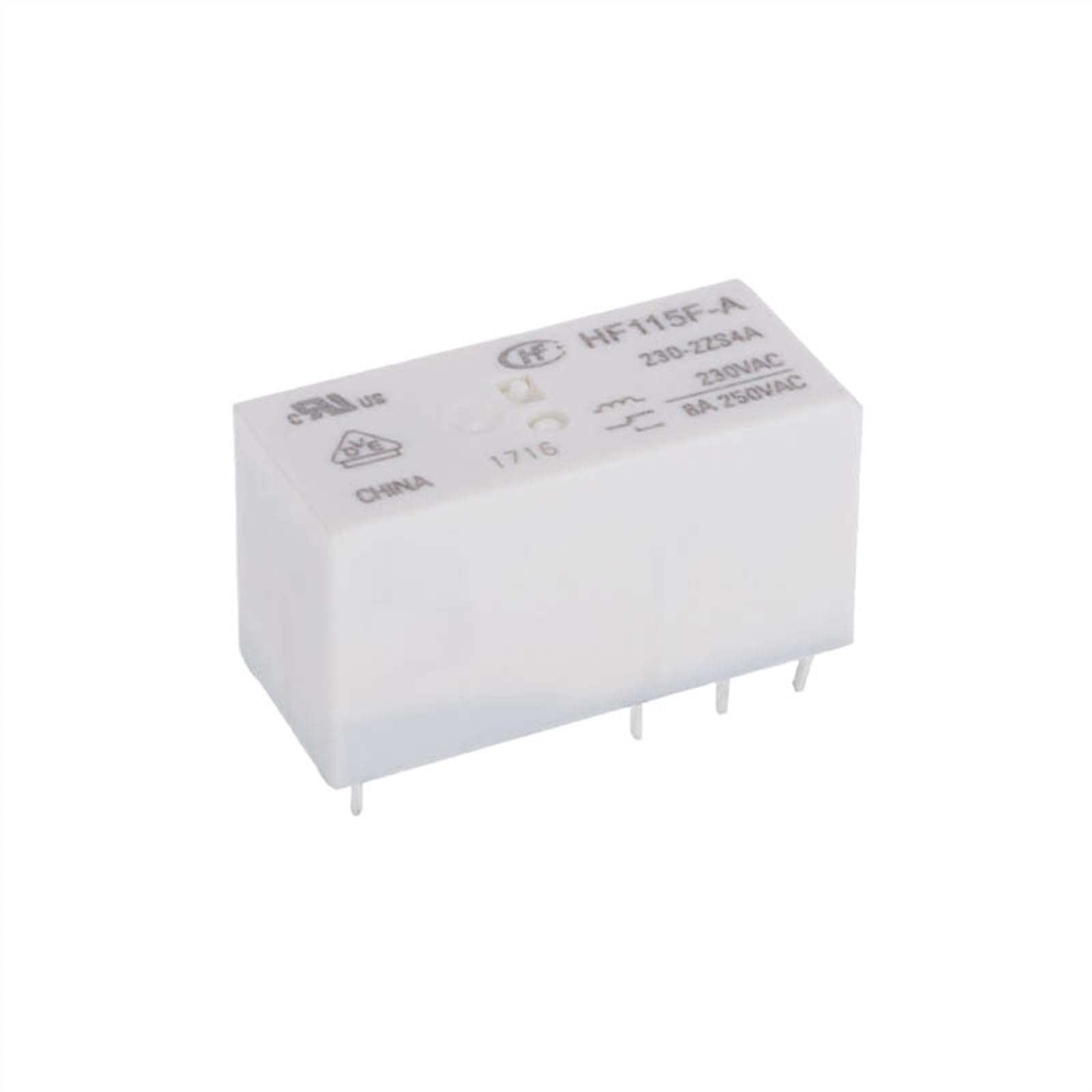 Relais HF115F-A-230-2ZS4AF 230V 8 A : jeu de conversion à broches pour armoire