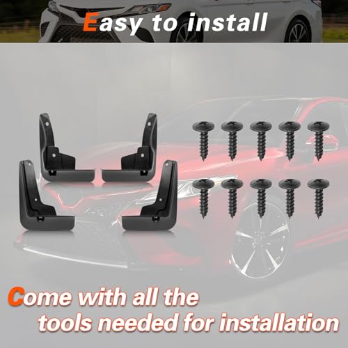 Image of 2018 Camry Sport Mud Flaps Mud Guards Compatible with Toyota Camry 2018-2022 Splash Guard No Drilling Required All Weather Mudflaps(Set of 4)