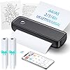 Portable Wireless Printer for Travel - 504 DPI High Resolution Inkless Mini Thermal Print, 4200mAh Battery, Bluetooth & USB (A4, A5, Letter, Legal) Compatible with Android and iOS,Black