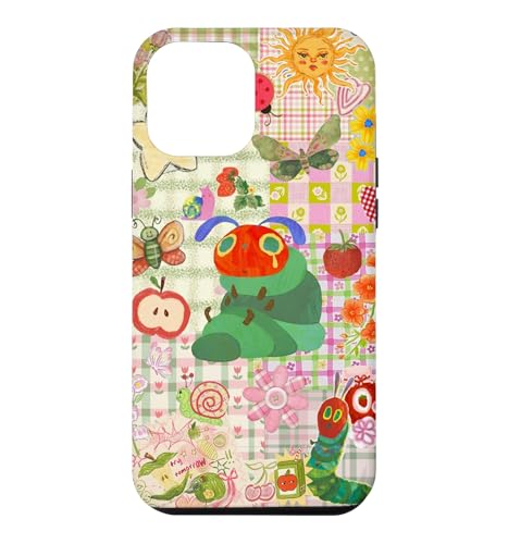 Caterpillar Fruit Bug Collage Cute Pastel Floral Patchwork Case for iPhone 12 Pro Max