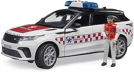 Bruder 02885 Range Rover Velar Acil durum aracı, şoförlü ses ve ışık modülü, Araçlar, Müdahale araçları, ambulans, ambulans görevlisi, Müdahale araçları - Görsel 1
