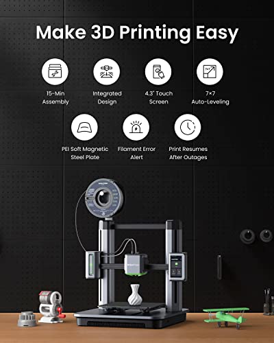 AnkerMake M5 3D-Drucker, High-Speed schneller FDM 3D-Drucker, Upgrade mit 500mm/s Schnelligkeit im Schnellmodus, 0,1mm Präzision, Einfache Bedienung für Anfänger, Fehlererkennung mit KI – Bild 7