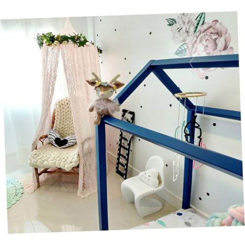 COOPHYA Cortina De Cama Cama De Bebê Cama De Bebê Dossel Rede Rede Criança Cúpula Casa De Jogo Rosa