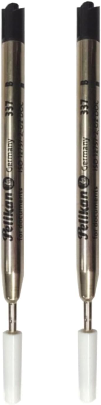 Pelikan B 337 Ballpoint Pen Refill, Oil-Based, Black, Set of 2