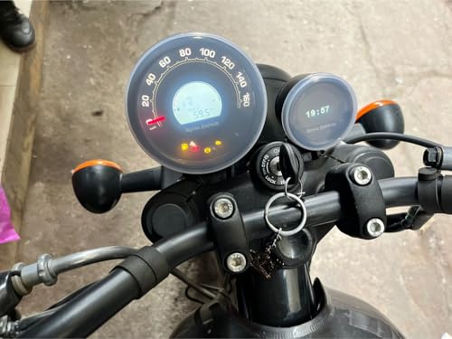 Image of Monsoon Speedometer Cap Cover+ Amp Cover White Rain Cover with Heavy Duty Microfibre, Compatible with Hunter 350 CC (Hunter Speedo+Amp White)
