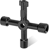 【Material】: Nuestra llave cruzada está diseñada como una práctica llave cruzada de cuatro vías, que está hecha de aleación de zinc de alta calidad, que puede lograr un efecto duradero para un uso a largo plazo. La capa exterior de la llave está cubierta con pintura negra, que no se oxida ni envejece fácilmente, puede usarla con confianza