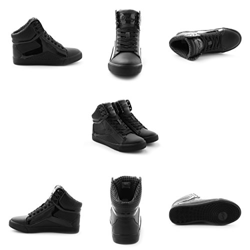 Pastry Pop Tart Grid Adult Dance Sneakers, Black/Black, Size 5.5