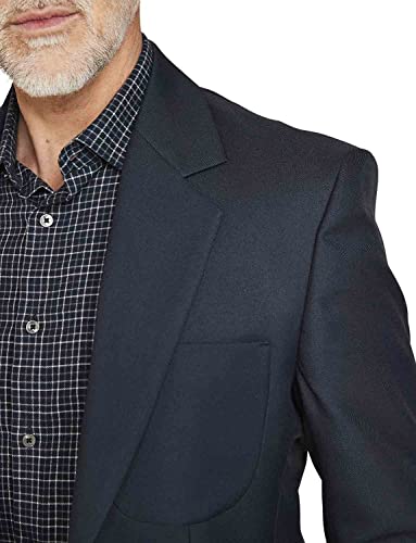Mens Single Breasted Classic Oxford Blazer-Tailored/Full Fitting (Size: 42) (Colour: Navy) - Image 2