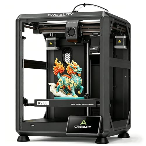 Creality K2 SE 3D Printer Support Multicolor Printing Needs CFS, 500mm/s High-Speed Printing with Auto Leveling, Vibrati